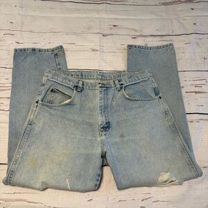 🔥 Vintage Wrangler Light Wash Jeans – 36x30 🔥